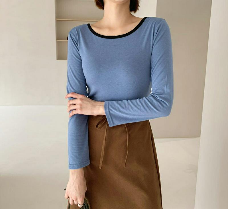 【新作10%OFF】配色リボンTシャツ・全4色・t61442 レディース【tops】【韓国 ファッション トップス Tシャツ ロ