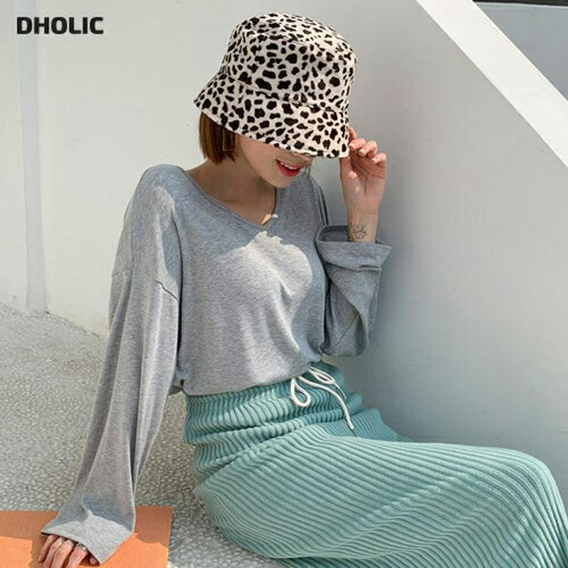【新作10%OFF】ルーズUネックTシャツ・全4色・t61443 レディース【tops】【韓国 ファッション トップス Tシャツ