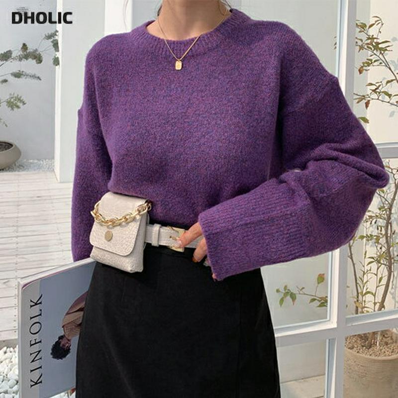 【新作10%OFF】ルーズラウンドニット・全5色・t61455 レディース【tops】【韓国 ファッション トップス ニット ニ