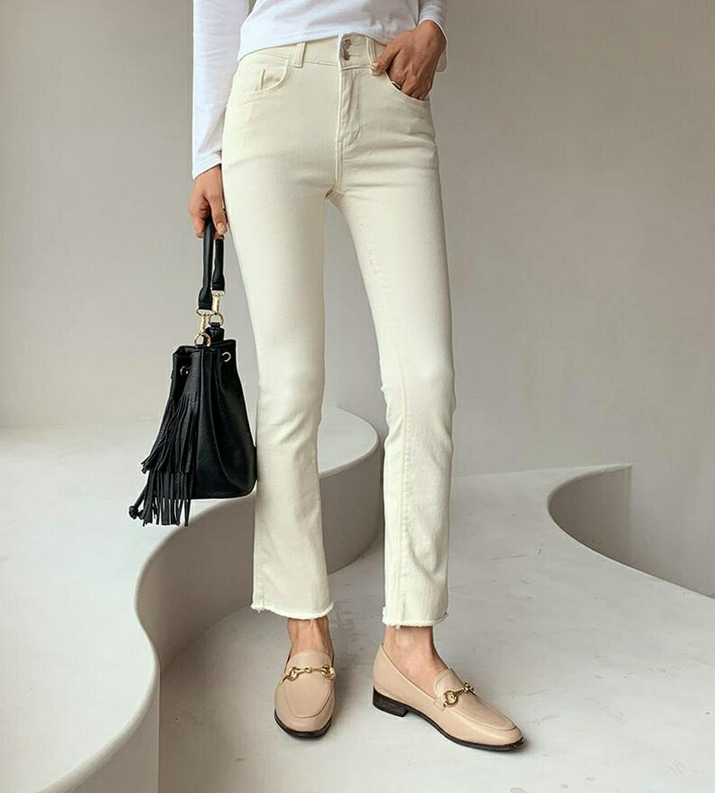 【新作10%OFF】裏起毛ツーボタンパンツ・全2色・t61476 レディース【pt】【韓国 ファッション ボトムス ズボン パン