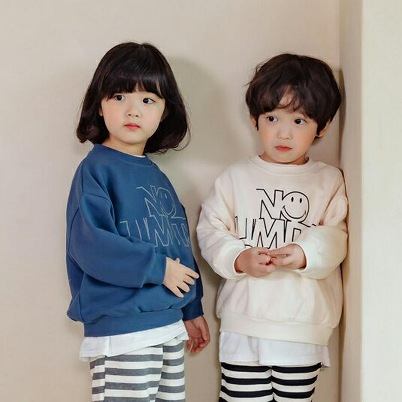 【新作10%OFF】スマイルロゴスウェット u06844 キッズ 【3~8才】【tops】【韓国 ファッション トップス スウェ