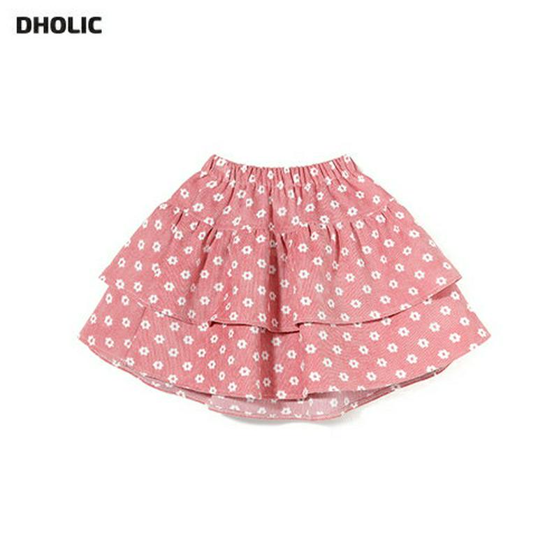 花柄コーデュロイティアードスカート・p005210 キッズ【3~8才】【sk】【スカート ミニスカート ミニ ショート丈 花柄 フラワー コーデュロイ 火ティアード 可愛い かわいい レトロ 女の子 秋 韓国 韓国子供服 子供 こども 子供服 こども服】【KIDS】