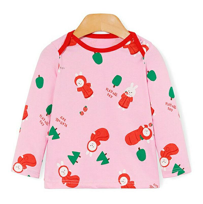 ラビットパターンルームウェアSET・p007504 キッズ【3~8才】【uw】【ルームウェア パジャマ 部屋着 長袖 トップス 長ズボン パンツ ズボン うさぎ ウサギ 可愛い かわいい 女の子 韓国 韓国子供服 子供 こども 子供服 こども服】【KIDS】