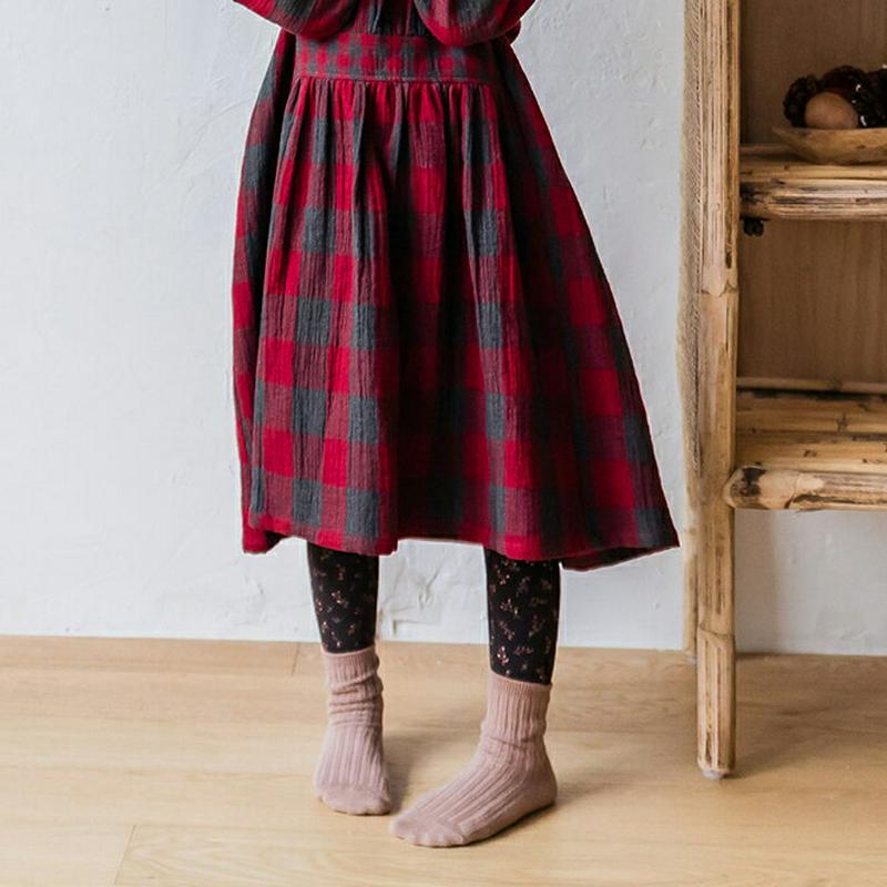 フラワーウェーブレギンス・u07598 キッズ【3~8才】【pt】【レギンス パンツ ズボン ボトムス ウェーブ 花柄 フラワー