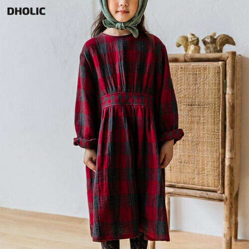 チェックワンピース・u07578 キッズ【3~8才】【ops】【ワンピース ロング ロングワンピース 長袖 チェック柄 カジュア