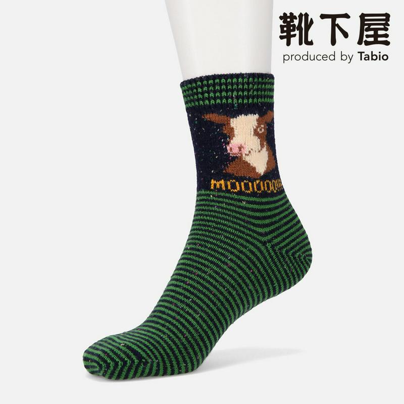 【あす楽】【Tabio】 牛柄ショートソックス / 靴下屋 靴下 タビオ くつ下 ショート レディース 日本製