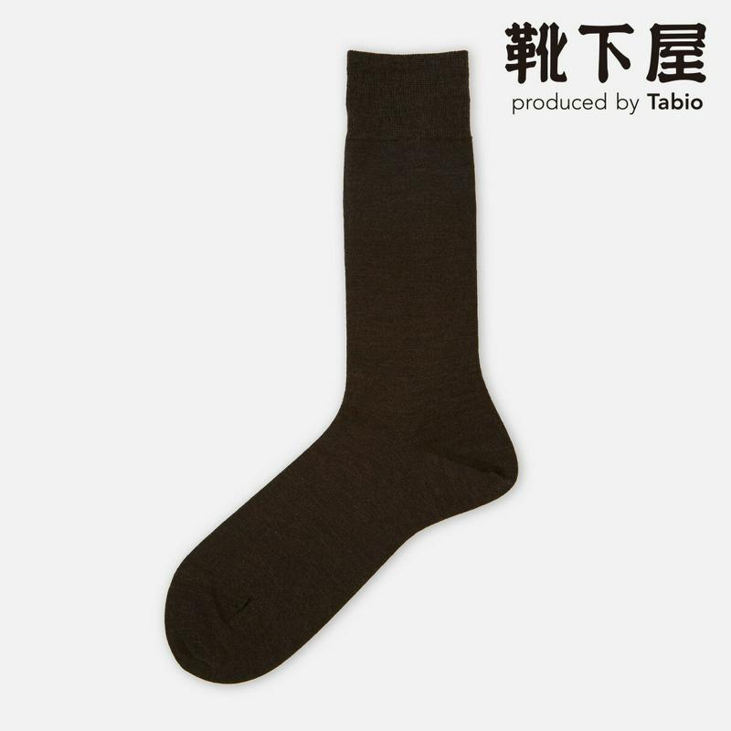 【あす楽】【Tabio MEN】 メンズ ウール ベタレギュラーソックス 27〜29cm (Lサイズ) / 靴下屋 靴下 タビオ くつ下 メンズ 大きいサイズ L 日本製