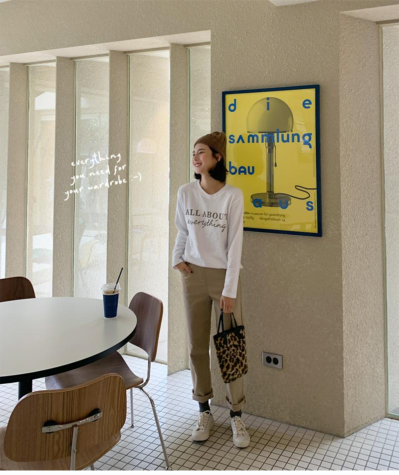 レタードプリントストレッチTシャツ