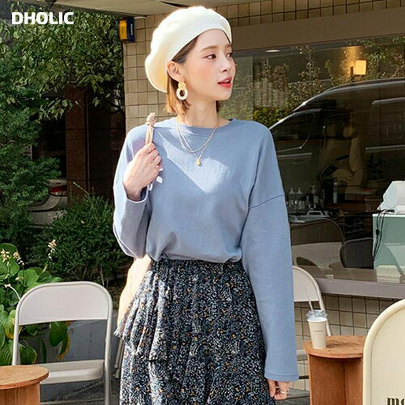 【新作10%OFF 】ラウンドネックTシャツ・全7色・t56088 レディース【tops】【韓国 ファッション トップス Tシャ