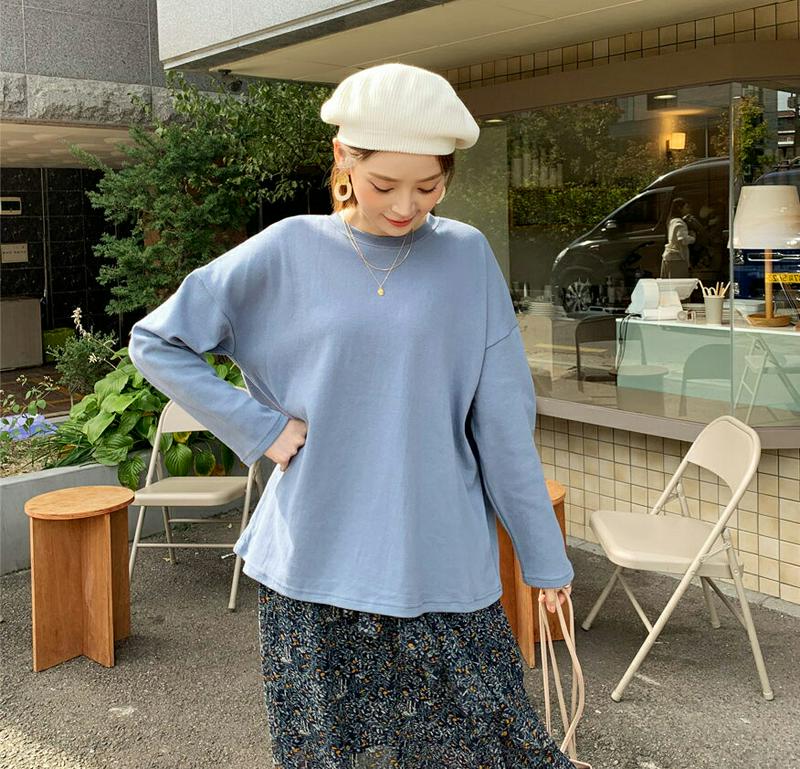 【新作10%OFF 】ラウンドネックTシャツ・全7色・t56088 レディース【tops】【韓国 ファッション トップス Tシャ