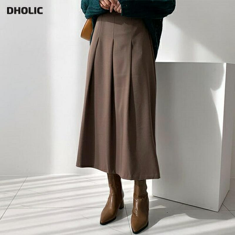 【新作10%OFF 】タックAラインスカート・全2色・t56070 レディース【sk】【韓国 ファッション ボトムス スカート 