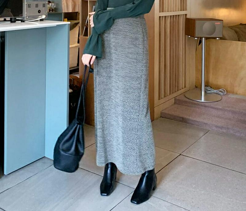 【新作10%OFF 】メランジペンシルスカート・全2色・t56071 レディース【sk】【韓国 ファッション ボトムス スカート