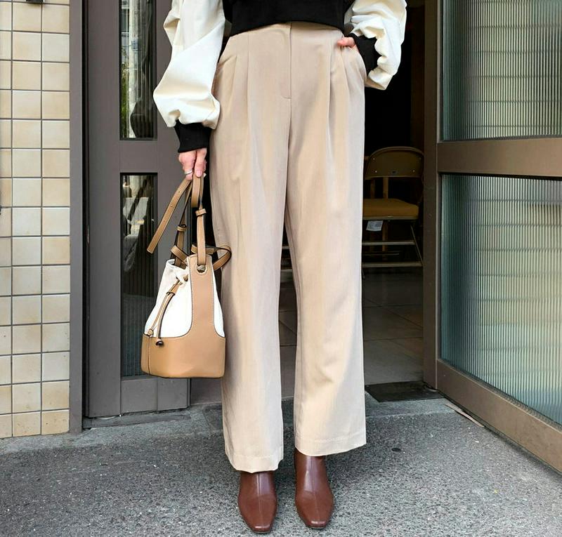 【新作10%OFF 】ツーボタンスラックス・全2色・t56076 レディース【pt】【韓国 ファッション ボトムス ズボン パン