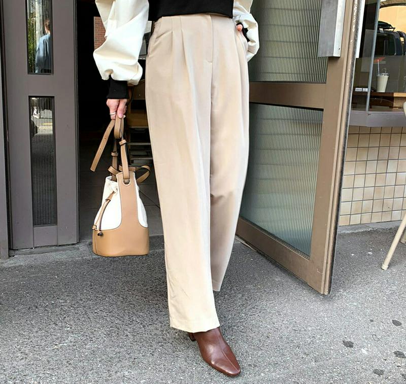 【新作10%OFF 】ツーボタンスラックス・全2色・t56076 レディース【pt】【韓国 ファッション ボトムス ズボン パン