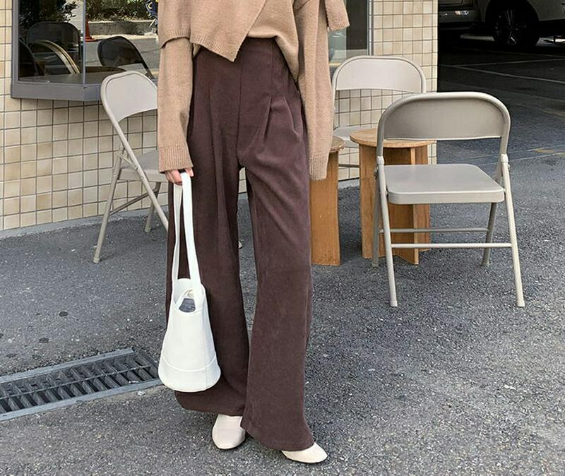 【新作10%OFF 】ツータックワイドパンツ・全4色・t56075 レディース【pt】【韓国 ファッション ボトムス ズボン パ