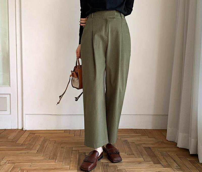 【新作10%OFF 】コットンワイドパンツ・全3色・t64727 レディース【pt】【韓国 ファッション ボトムス ズボン パン