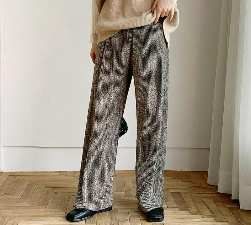 【新作10%OFF 】プリーツパターンパンツ・全3色・b64722 レディース【pt】【韓国 ファッション ボトムス ズボン パ