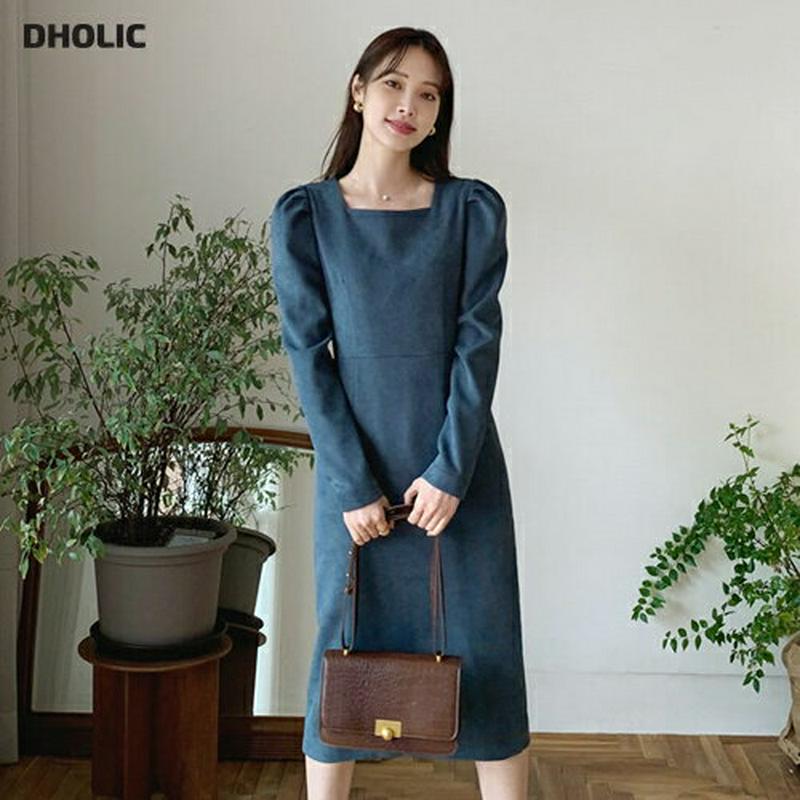 【新作10%OFF 】タックショルダーワンピース・全2色・t64719 レディース【ops】【韓国 ファッション ワンピース ミ