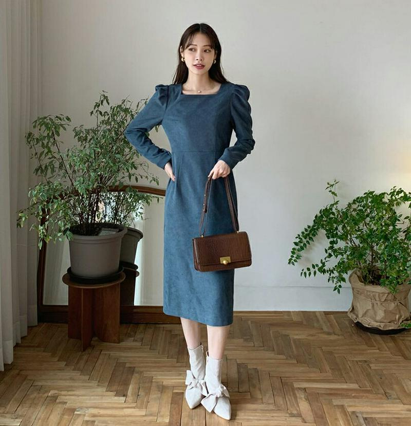 【新作10%OFF 】タックショルダーワンピース・全2色・t64719 レディース【ops】【韓国 ファッション ワンピース ミ