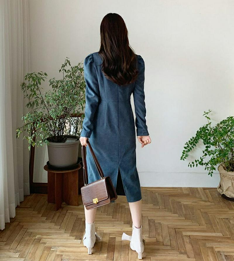 【新作10%OFF 】タックショルダーワンピース・全2色・t64719 レディース【ops】【韓国 ファッション ワンピース ミ