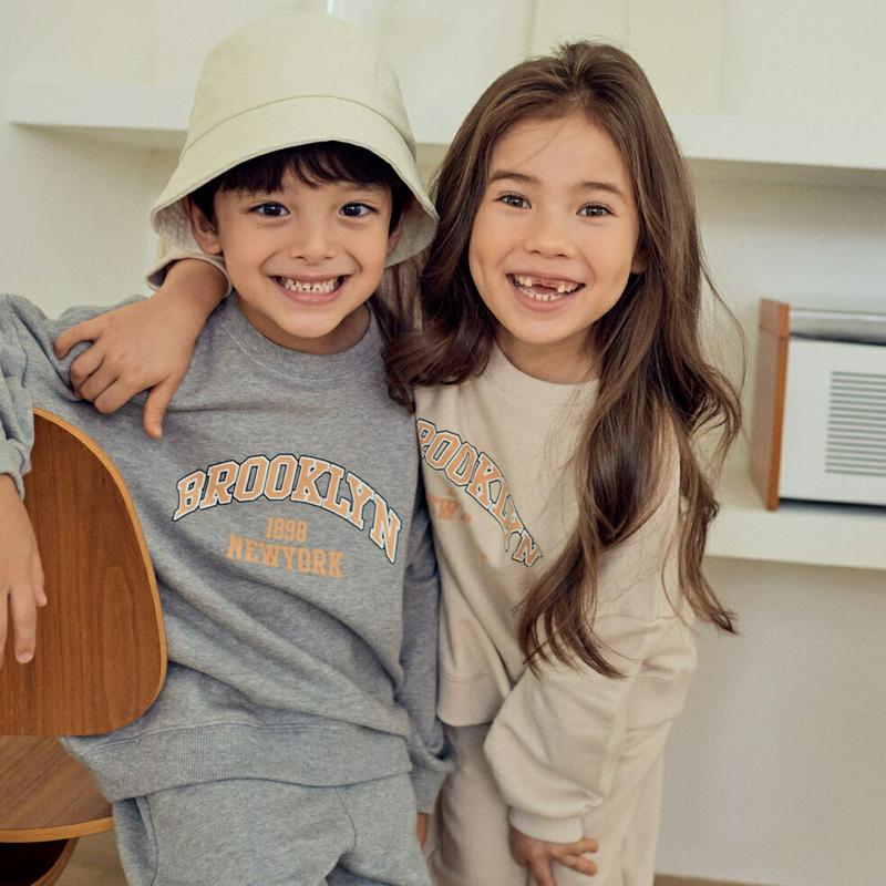 【新作10%OFF 】BROOKLYNスウェット上下SET・u07788 キッズ【3~8才】【set】【セットアップ setup