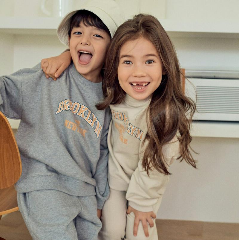 【新作10%OFF 】BROOKLYNスウェット上下SET・u07788 キッズ【3~8才】【set】【セットアップ setup
