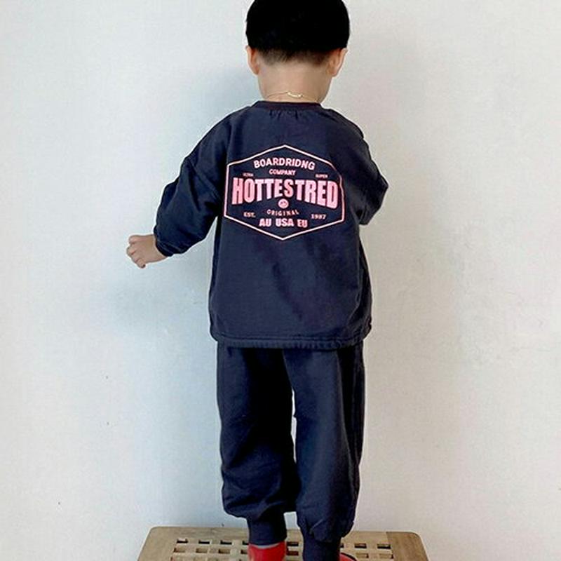 【新作10%OFF 】BOARDロゴスウェットSET・u06872 キッズ【3~8才】【set】【セットアップ setup トッ