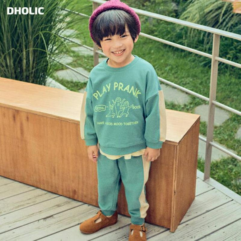 【新作10%OFF 】ラインスリーブロゴスウェットSET・u06738 キッズ【3~8才】【set】【セットアップ setup 