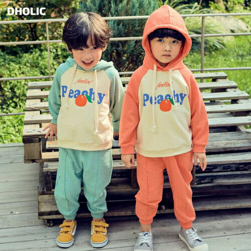 【新作10%OFF 】PEACHYラグランフーディSET・u06687 キッズ【3~8才】【set】【セットアップ setup 