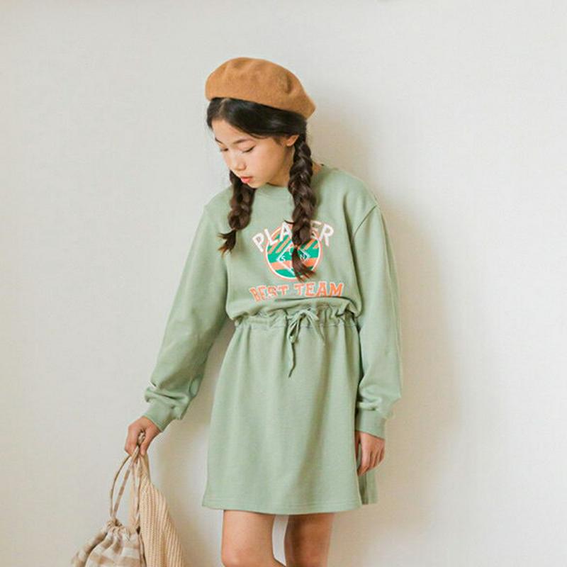 【新作10%OFF 】SNロゴドロストワンピース・p007268 キッズ【3~8才】【ops】【ワンピース ミニ丈 ミニワンピー