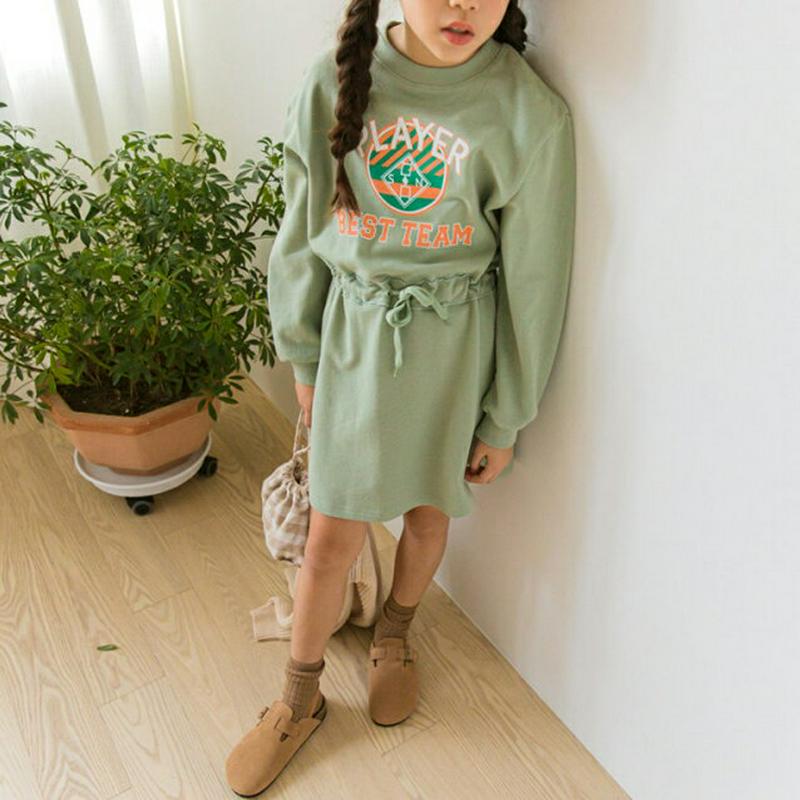 【新作10%OFF 】SNロゴドロストワンピース・p007268 キッズ【3~8才】【ops】【ワンピース ミニ丈 ミニワンピー