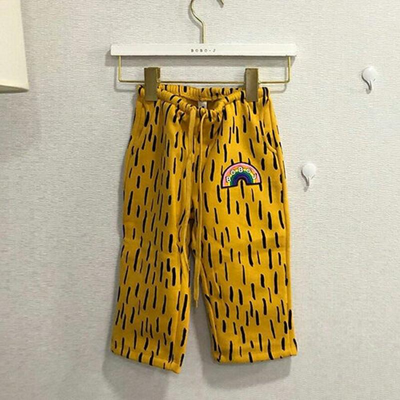 【新作10%OFF 】裏起毛レインボーロゴパターンパンツ・u07195 キッズ【3~8才】【pt】【パンツ ズボン ロングパンツ