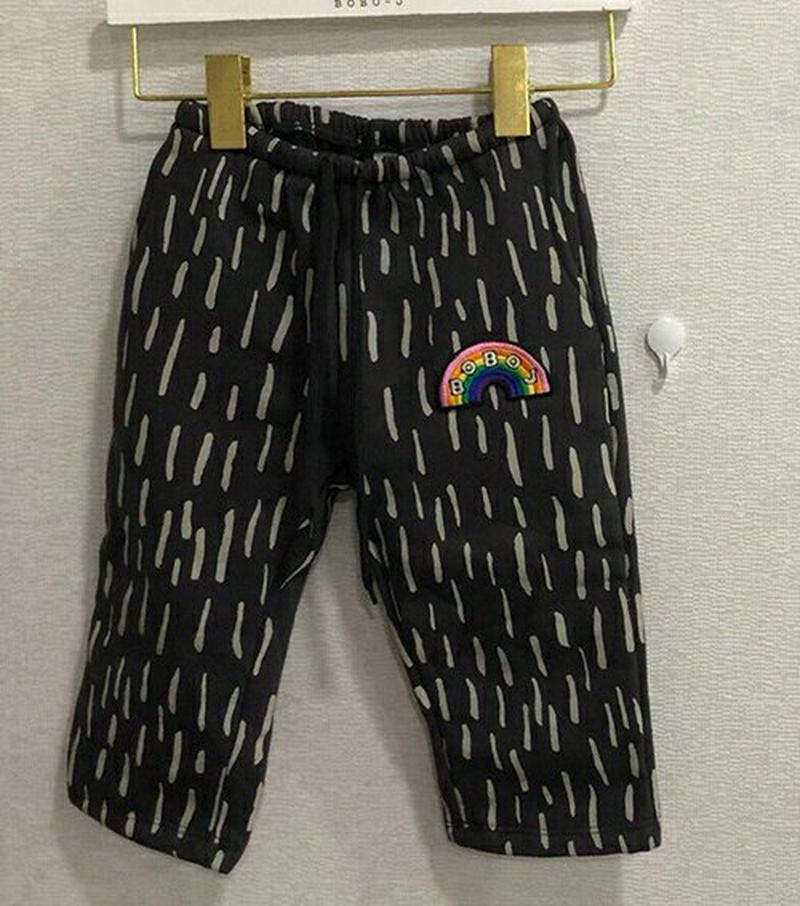 【新作10%OFF 】裏起毛レインボーロゴパターンパンツ・u07195 キッズ【3~8才】【pt】【パンツ ズボン ロングパンツ