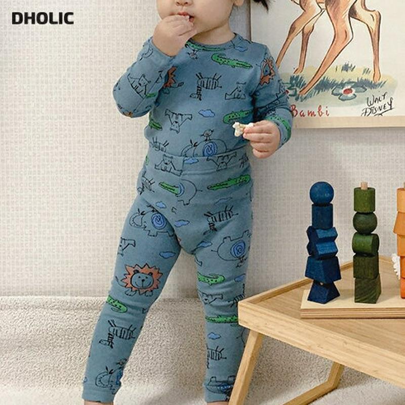 【新作10%OFF 】アニマルパターンルームウェアSET・u06845 キッズ【3~8才】【uw】【アンダーウェア 部屋着 ルー