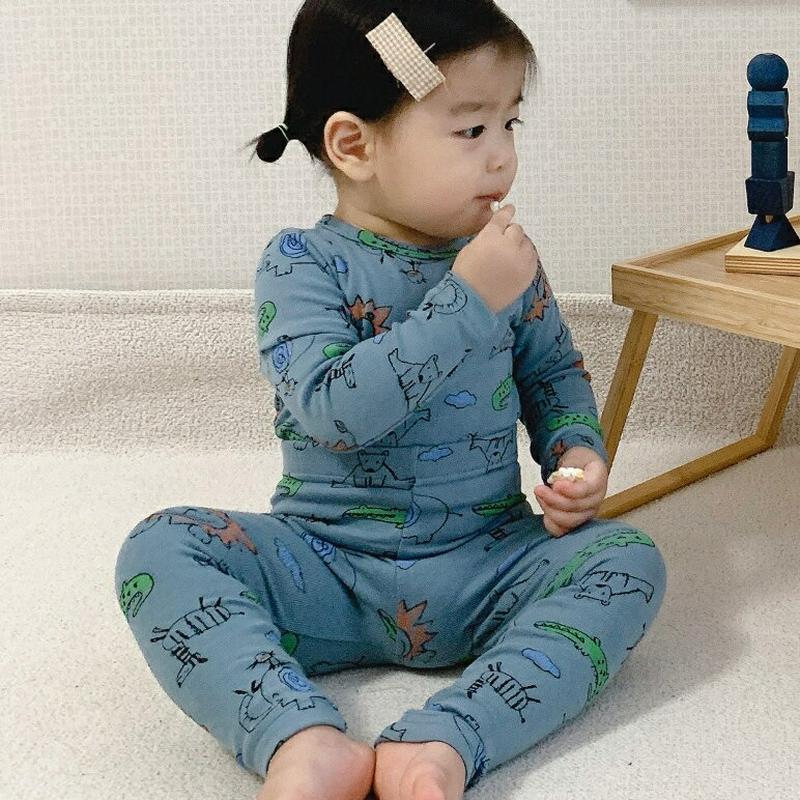 【新作10%OFF 】アニマルパターンルームウェアSET・u06845 キッズ【3~8才】【uw】【アンダーウェア 部屋着 ルー