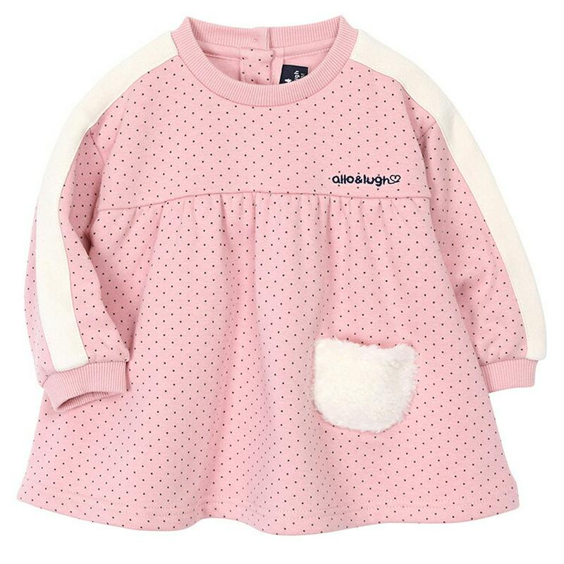 【キッズ30%OFF】裏起毛ドットTシャツ&レギンスSET・p007798 キッズ【3~8才】【set】【セット set トップス Tシャツ 長袖 ドット 柄 裏起毛 レギンス パンツ ズボン カジュアル ラフ 女の子 冬 韓国 韓国子供服 子供 こども 子供服 こども服】【KIDS】