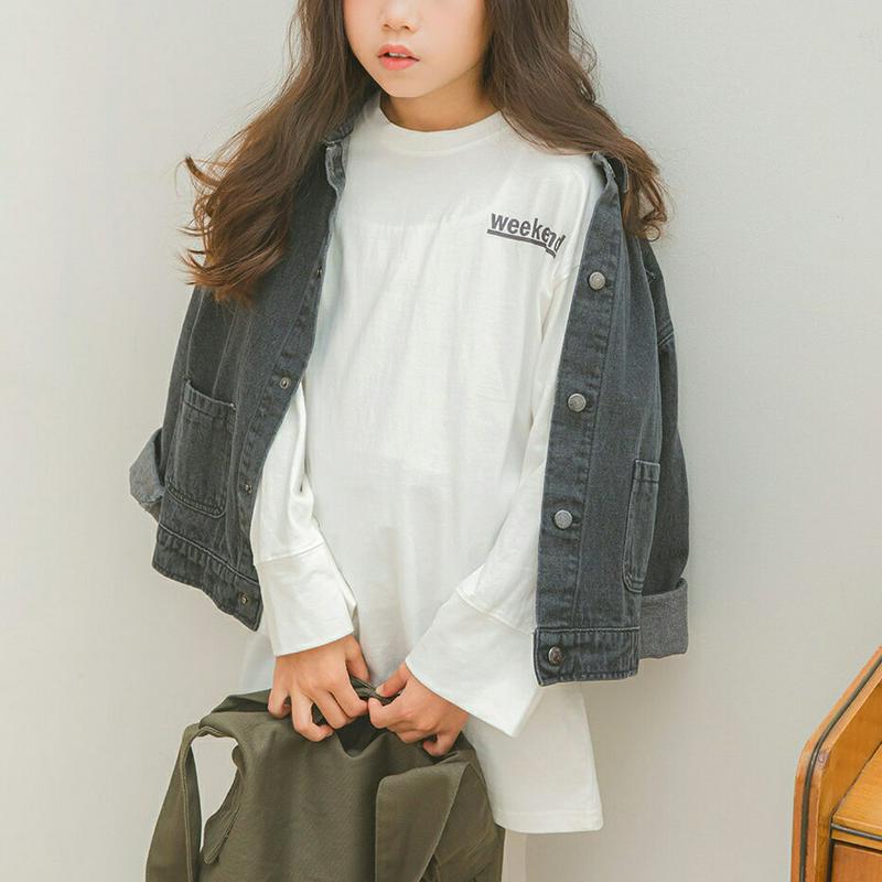 【新作10%OFF 】WEEKENDルーズTシャツ・p007001 キッズ【3~8才】【tops】【トップス Tシャツ 長袖 ロ