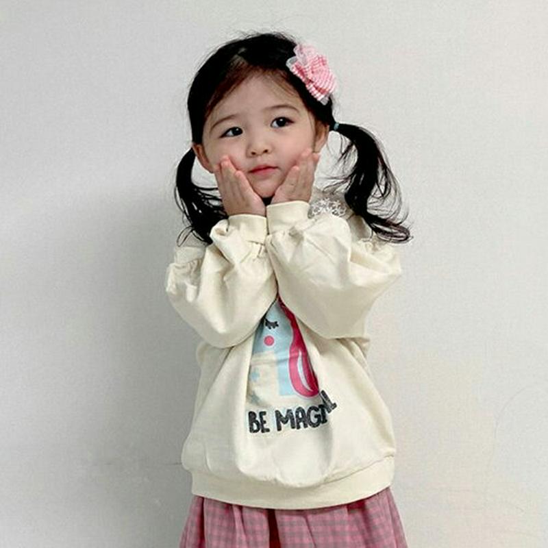 【新作10%OFF 】レースカラユニコーンスウェット・u06834 キッズ【3~8才】【tops】【トップス スウェット トレー