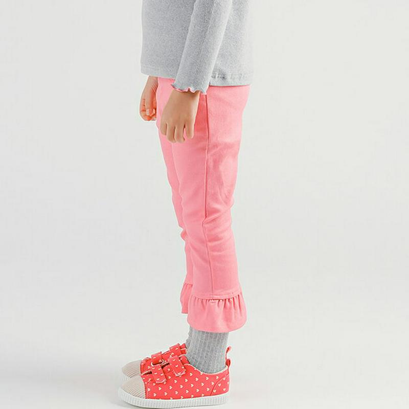 フレアヘムパンツ・p007789 キッズ【3~8才】【pt】【パンツ ズボン ロングパンツ 長ズボン フレア シンプル カジュアル ガーリー かわいい 女の子 春 秋 冬 韓国 韓国子供服 子供 こども 子供服 こども服】【KIDS】