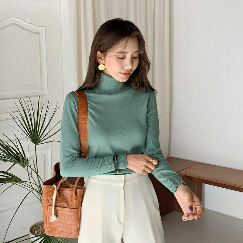 タートルネックニット・全5色・t64353 レディース【tops】【韓国 ファッション トップス ニット ニットトップス ロング