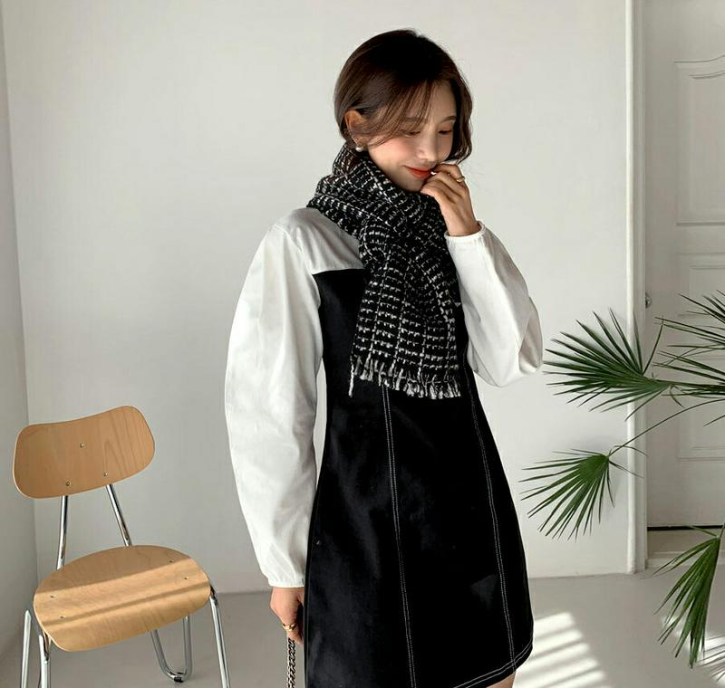 ステッチミニワンピース・全1色・t64345 レディース【ops】【韓国 ファッション ワンピース ミニ ショート丈 ミニワンピ