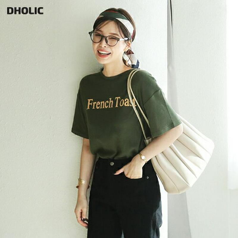 起毛レタリングTシャツ・全5色・t64662 レディース【tops】【韓国 ファッション トップス Tシャツ 半袖 ハーフスリー