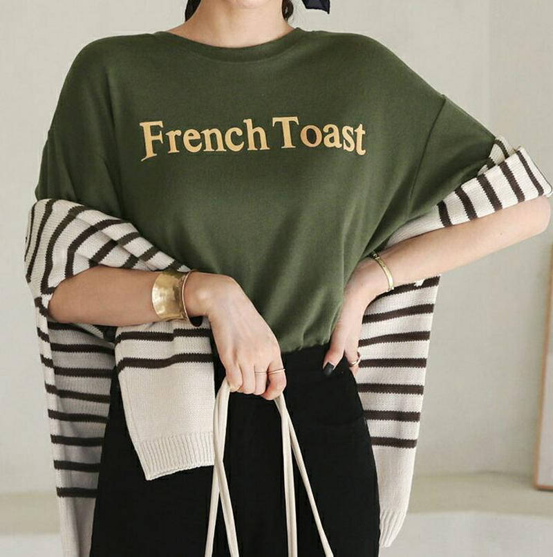 起毛レタリングTシャツ・全5色・t64662 レディース【tops】【韓国 ファッション トップス Tシャツ 半袖 ハーフスリー