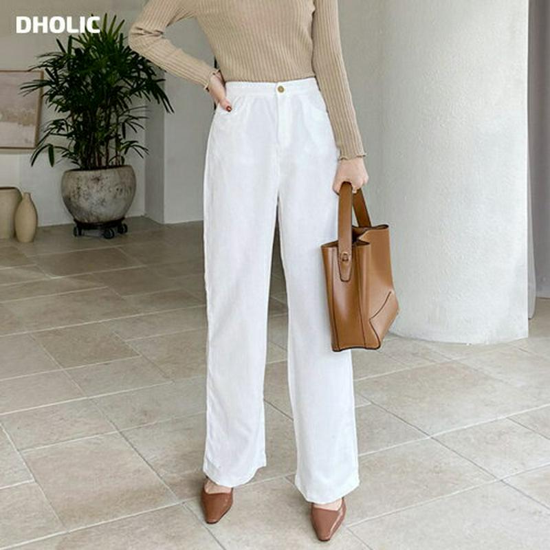 コーデュロイワイドパンツ・全4色・t64688 レディース【pt】【韓国 ファッション ボトムス ズボン パンツ ロングパンツ 