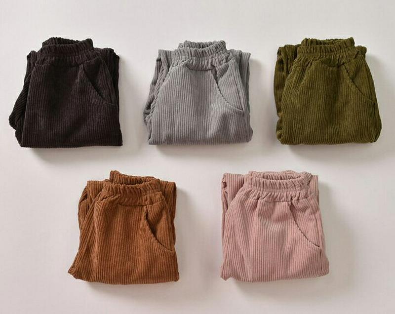 【キッズ30%OFF】コーデュロイパンツ・u07681 キッズ 【3~8才】【pt】【韓国 ファッション ボトムス パンツ ロング テーパード スラウチ ウエストゴム 無地 リブ 女の子 男の子 ユニセックス キッズ 子供 子供用 幼稚園 通学 通園 小学生 春 秋 冬】【KIDS】