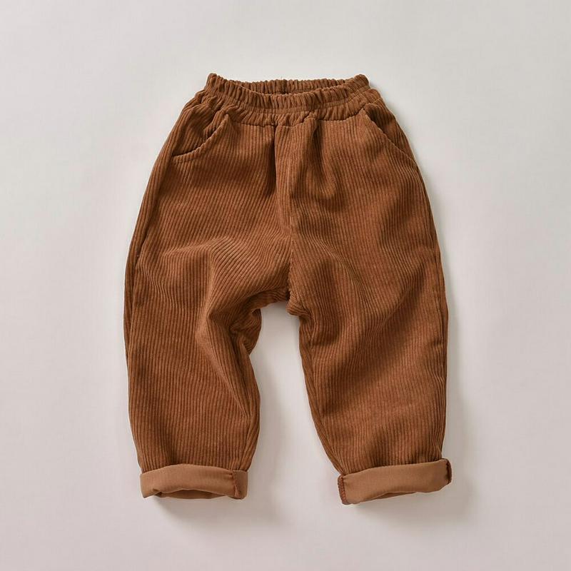 【キッズ30%OFF】コーデュロイパンツ・u07681 キッズ 【3~8才】【pt】【韓国 ファッション ボトムス パンツ ロング テーパード スラウチ ウエストゴム 無地 リブ 女の子 男の子 ユニセックス キッズ 子供 子供用 幼稚園 通学 通園 小学生 春 秋 冬】【KIDS】