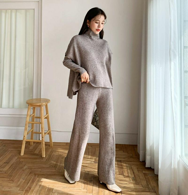 ニット&ベスト&パンツ3SET・全3色・b64346 レディース【pt】【韓国 ファッション セットアップ setup ニット 