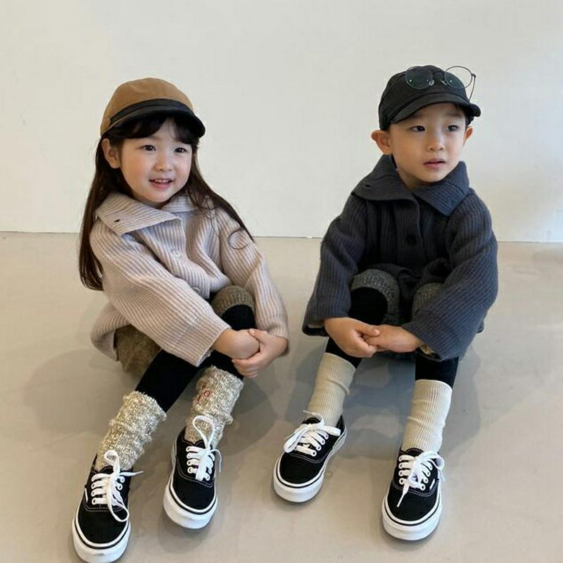 ハイネックカーディガン・u07706 キッズ 【3~8才】【cd】【韓国 ファッション カーディガン アウター 羽織 ニット ボ