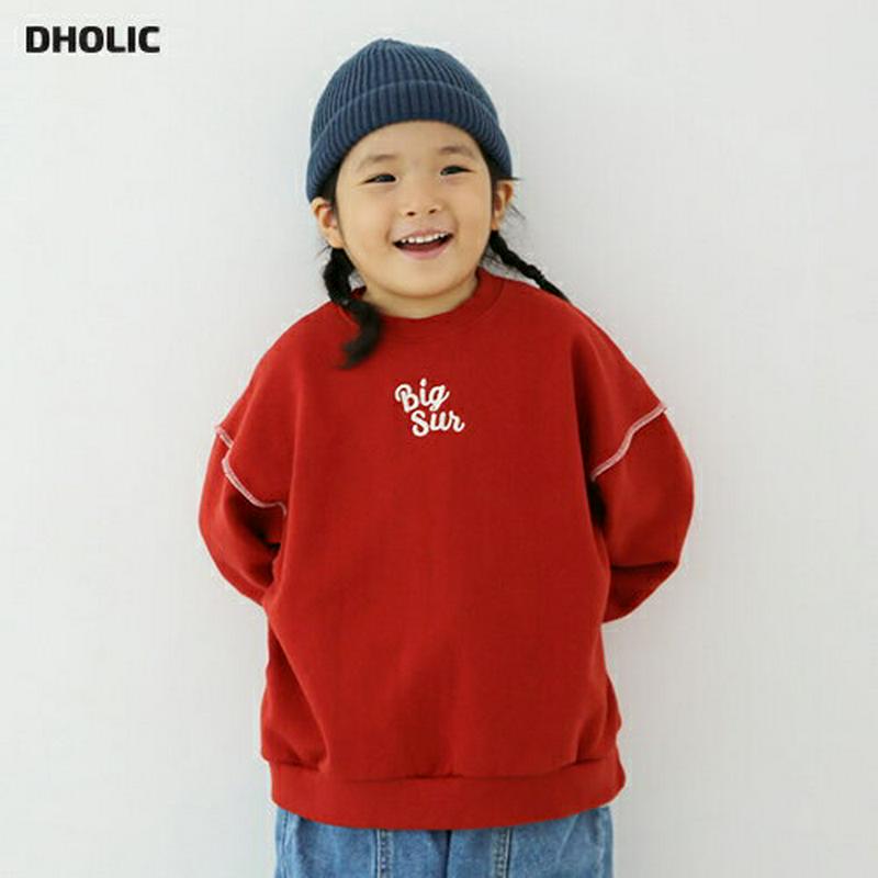Big Sun刺繍スウェット・u06877 キッズ 【3~8才】【tops】【韓国 ファッション トップス スウェット トレーナ