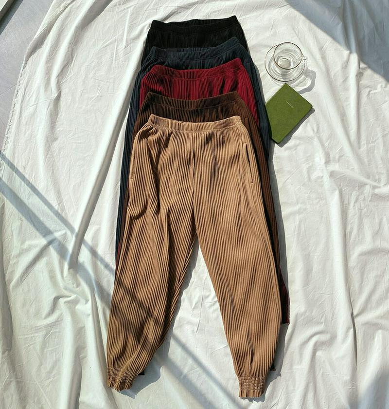 プリーツジョガーパンツ・全5色・b64685 レディース【pt】【韓国 ファッション ボトムス ズボン パンツ ロングパンツ ジ